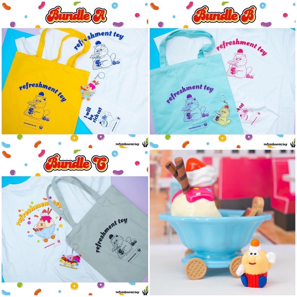 refreshment toy popup T-shirts totebag